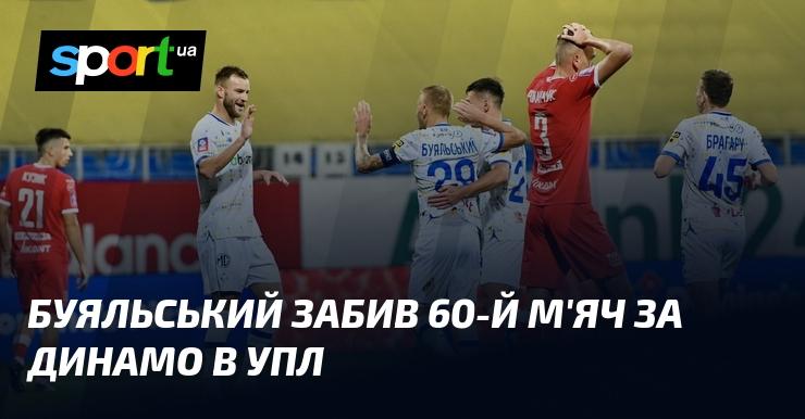 Буяльський відзначився 60-м голом у складі Динамо в українській Прем'єр-лізі.