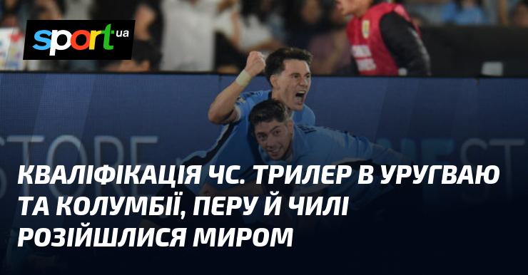 Кваліфікація до Чемпіонату світу. Трилер в Уругваї, Колумбії, Перу та Чилі завершився без конфліктів.